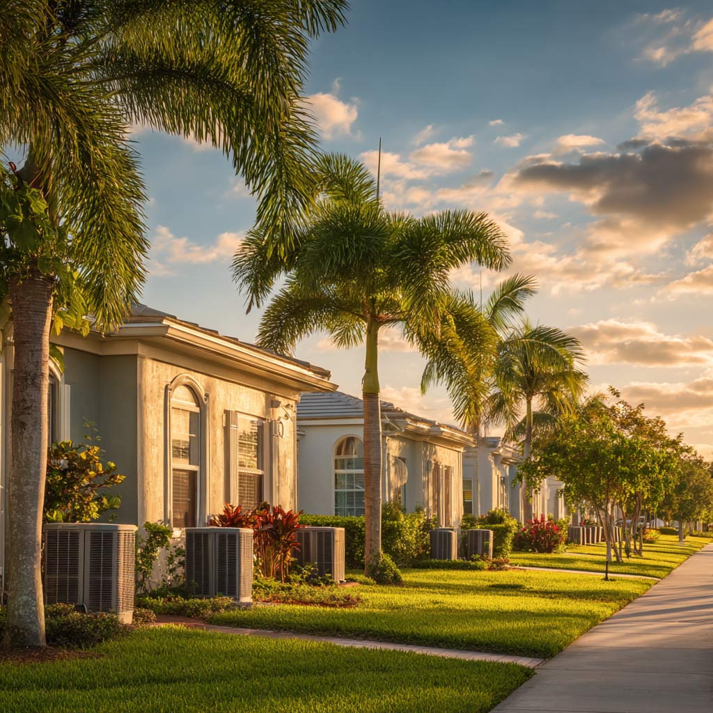 Row of houses in Southwest Florida